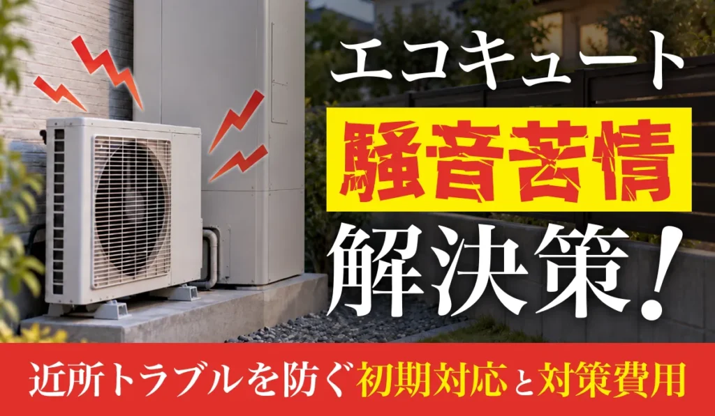 エコキュートの騒音苦情の解決策！