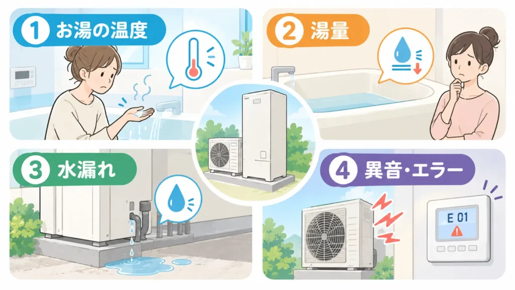 エコキュートの故障の前兆