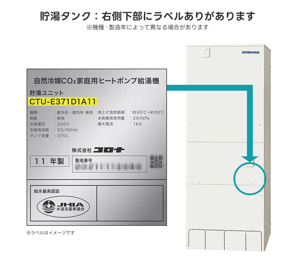 コロナのラベル位置